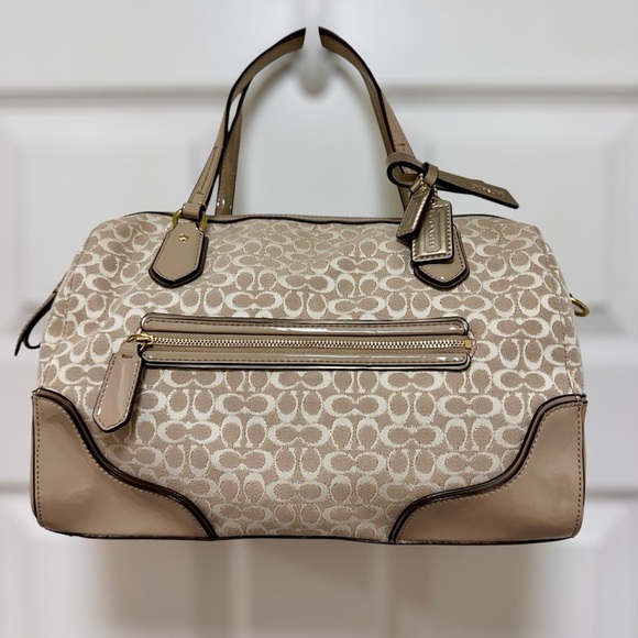 Coach Poppy East West Signature Sparkly Gold Satchel | Discontinued 2013 ✨👜 - Picture 1 of 16